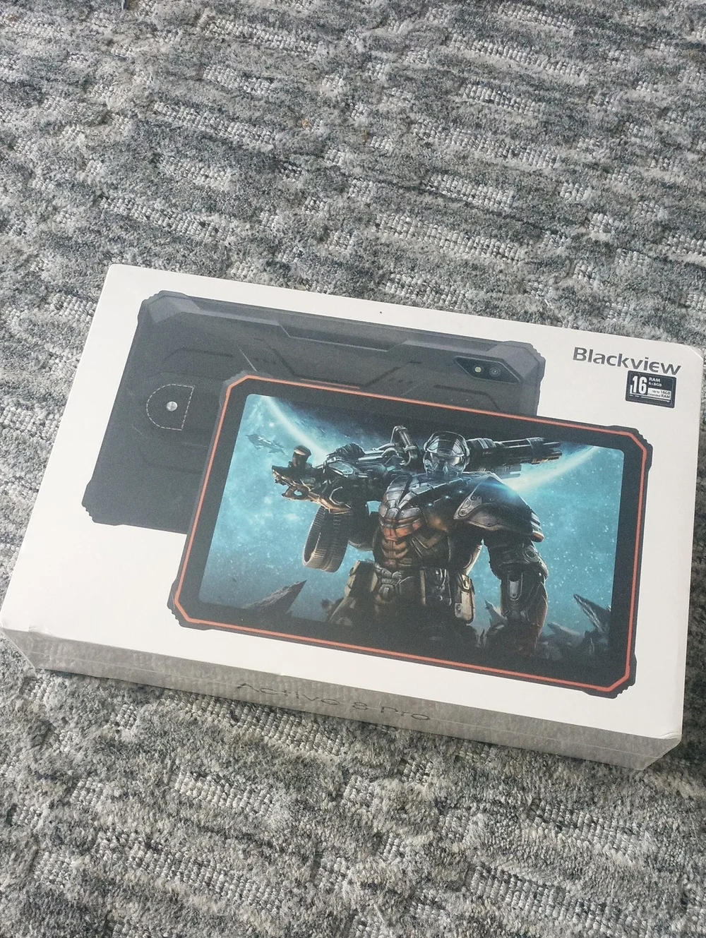 Black Blackview Rugged Tablet with Red-Orange Trim